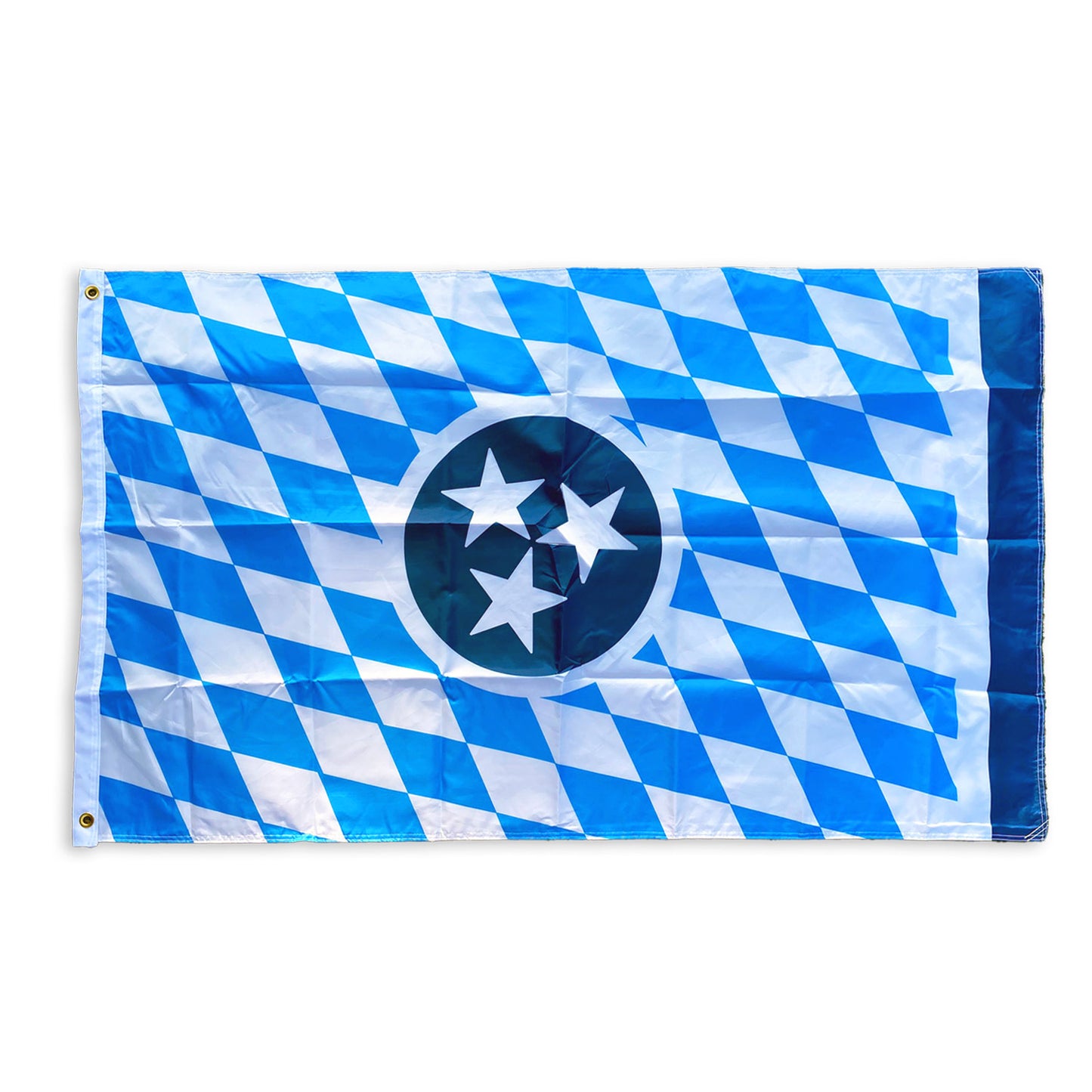 Germantown Oktoberfest Bavarian Tristar Full Size Flag (2-sided) 3' x 5'