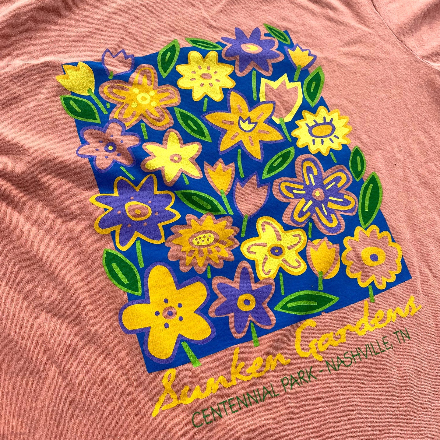 Flowers at Sunken Gardens Terracotta Tee