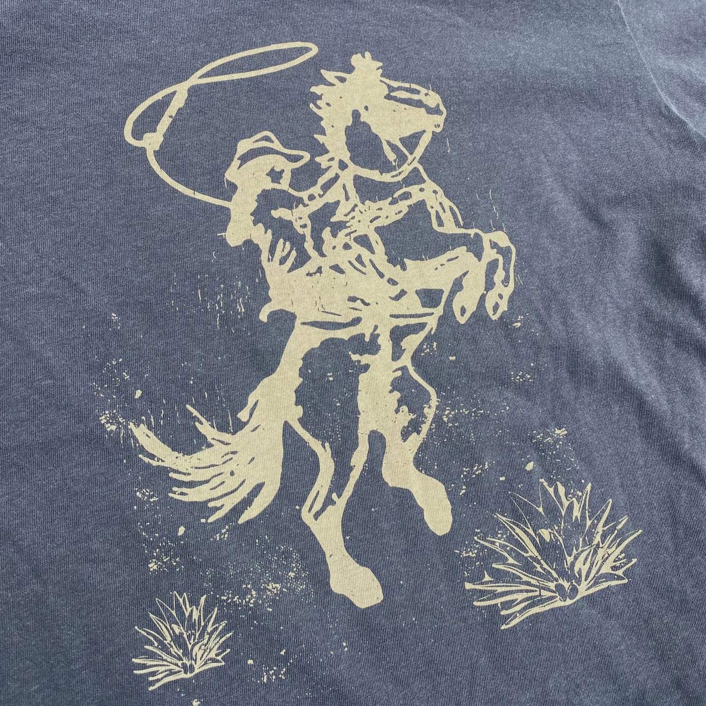 Follow Me to Nashville, Tenn Bucking Bronco Faded Black Tee