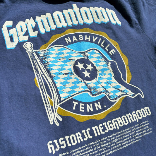 Historic Germantown Bavarian Tristar Faded Blue Tee
