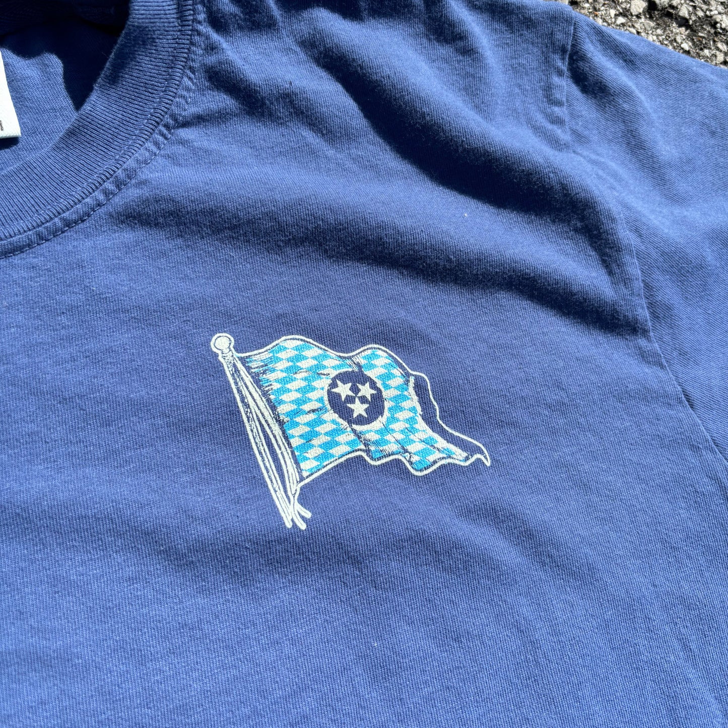 Historic Germantown Bavarian Tristar Faded Blue Tee