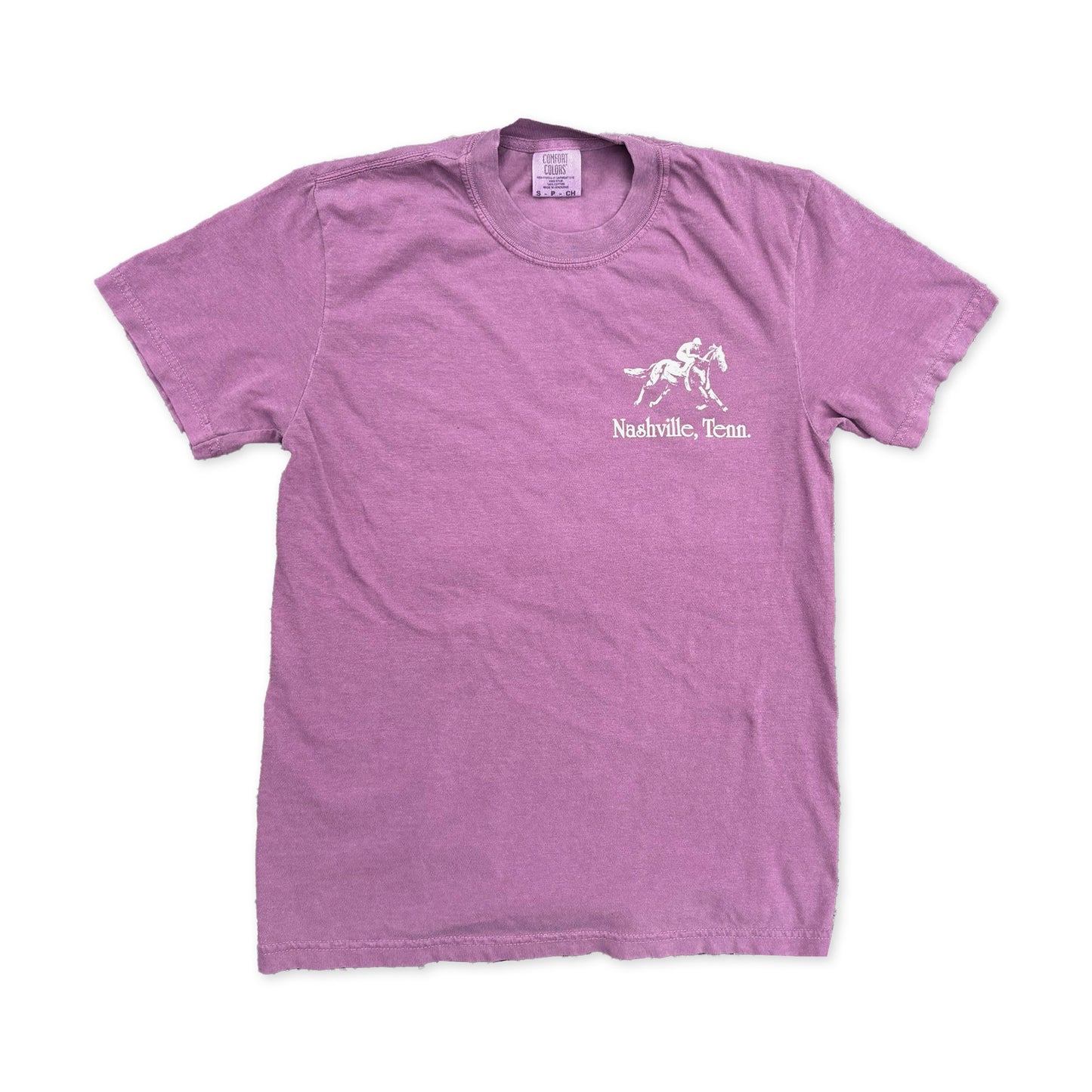 Nashville Steeplechase Horse Racer Faded Wine Tee