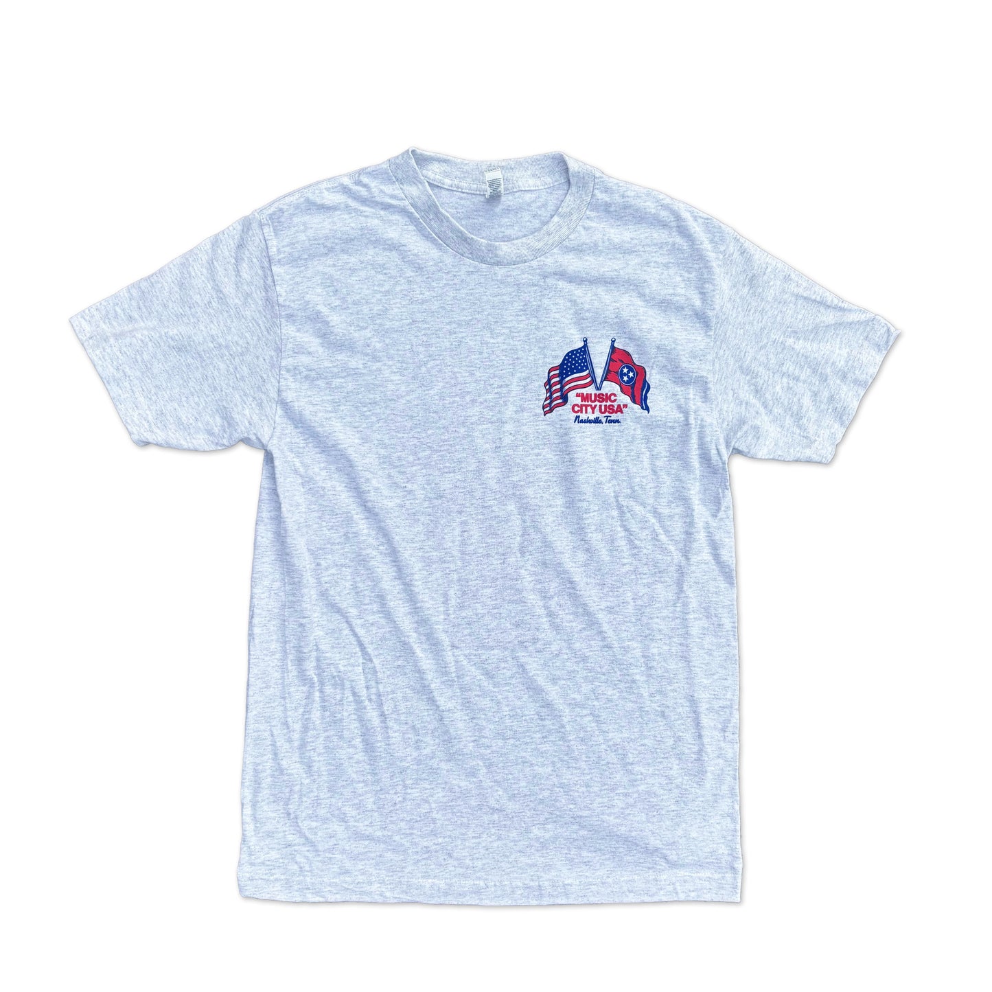USA & Tri-star American and Tennessee Flag Athletic Heather Tee