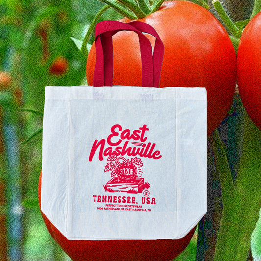 East Nashville Tomatoes Natural Cotton Shopping Tote Bag
