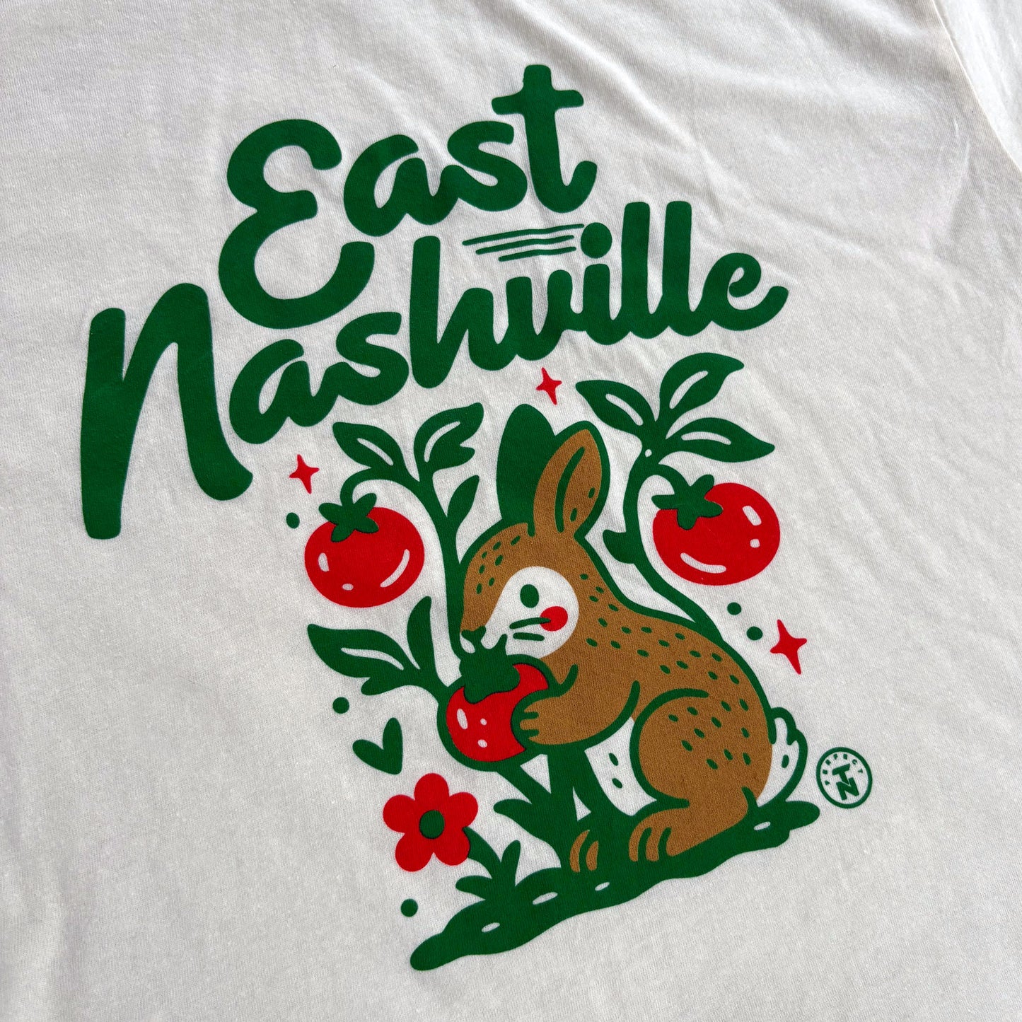 East Nashville Rabbit Tomato Snack Tee
