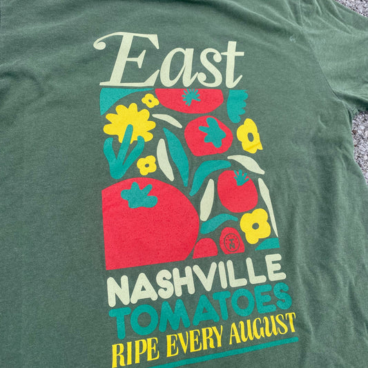 East Nashville Tomato Garden Green Tee