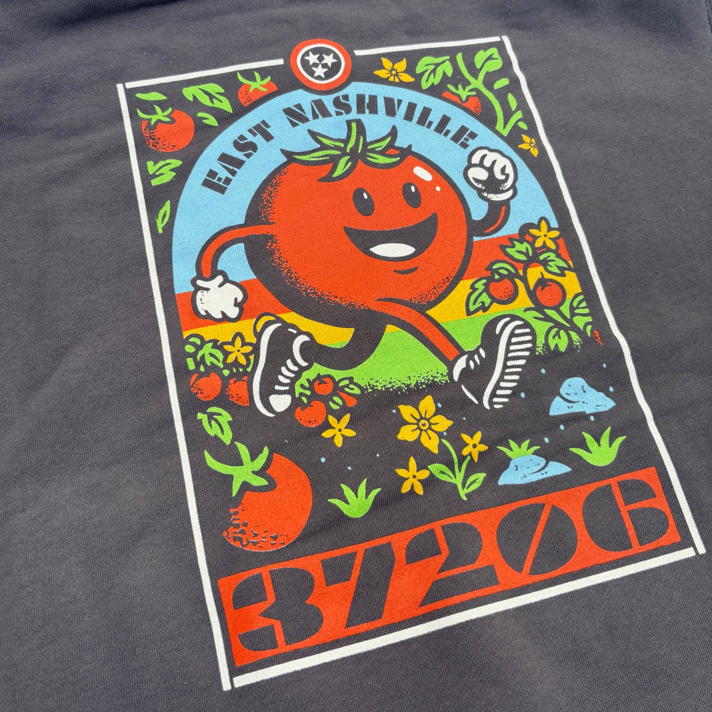 East Nashville Tomato Jogger Dark Gray Hoodie