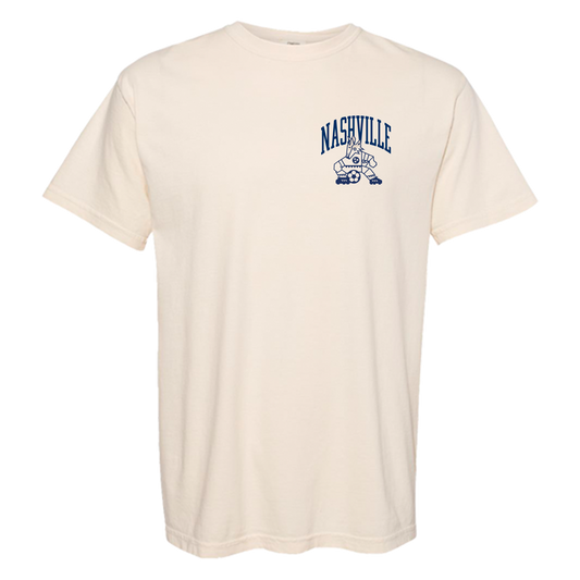 Nashville Soccer 90s Coyote Mashup Ivory Tee
