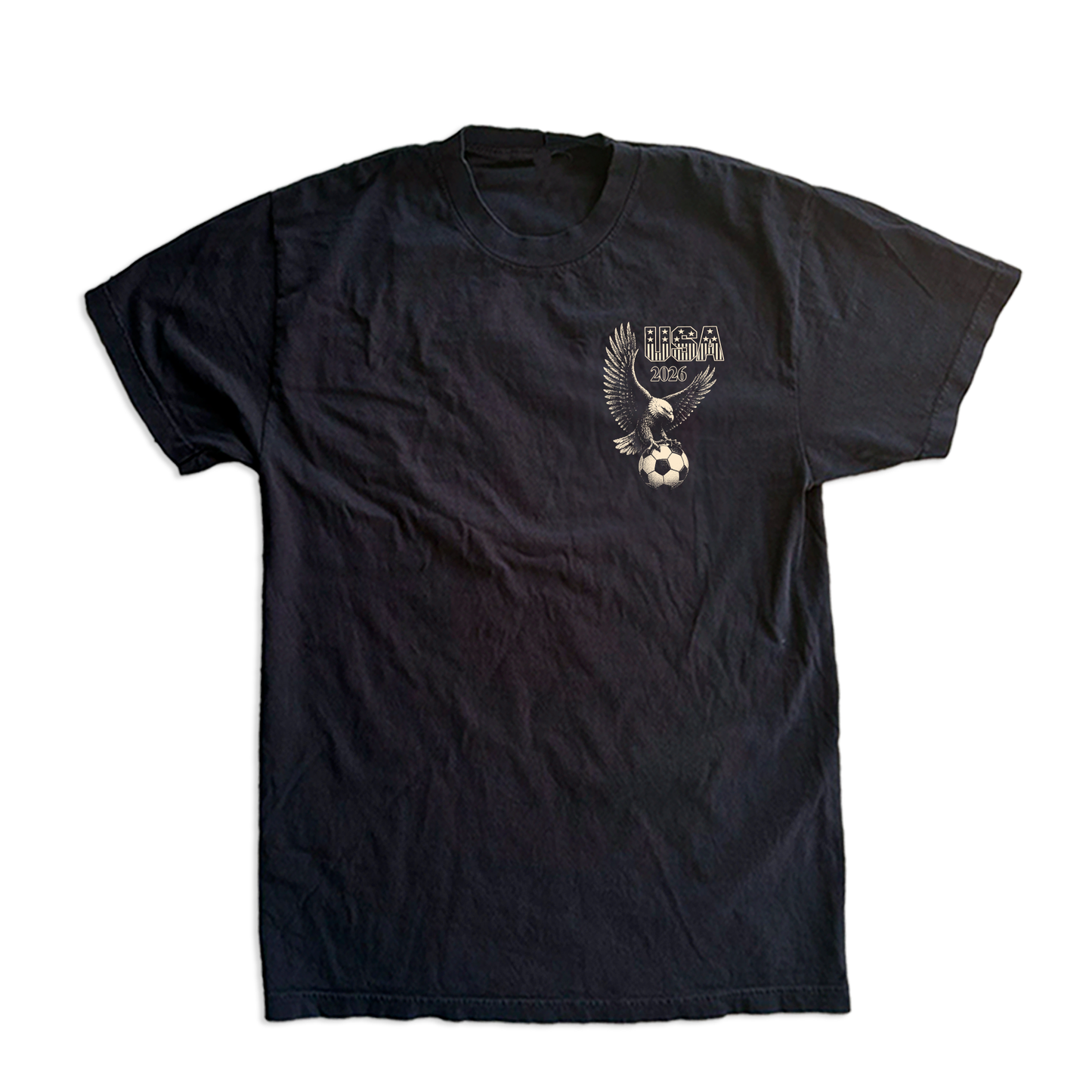 United States of America Soccer Eagle Black Tee