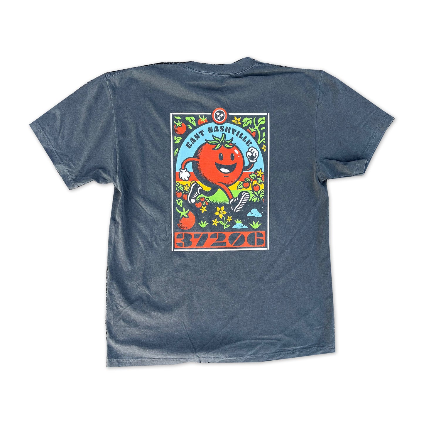 East Nashville Tomato Jogger Faded Black Tee