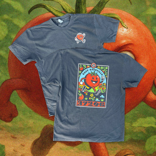 East Nashville Tomato Jogger Faded Black Tee