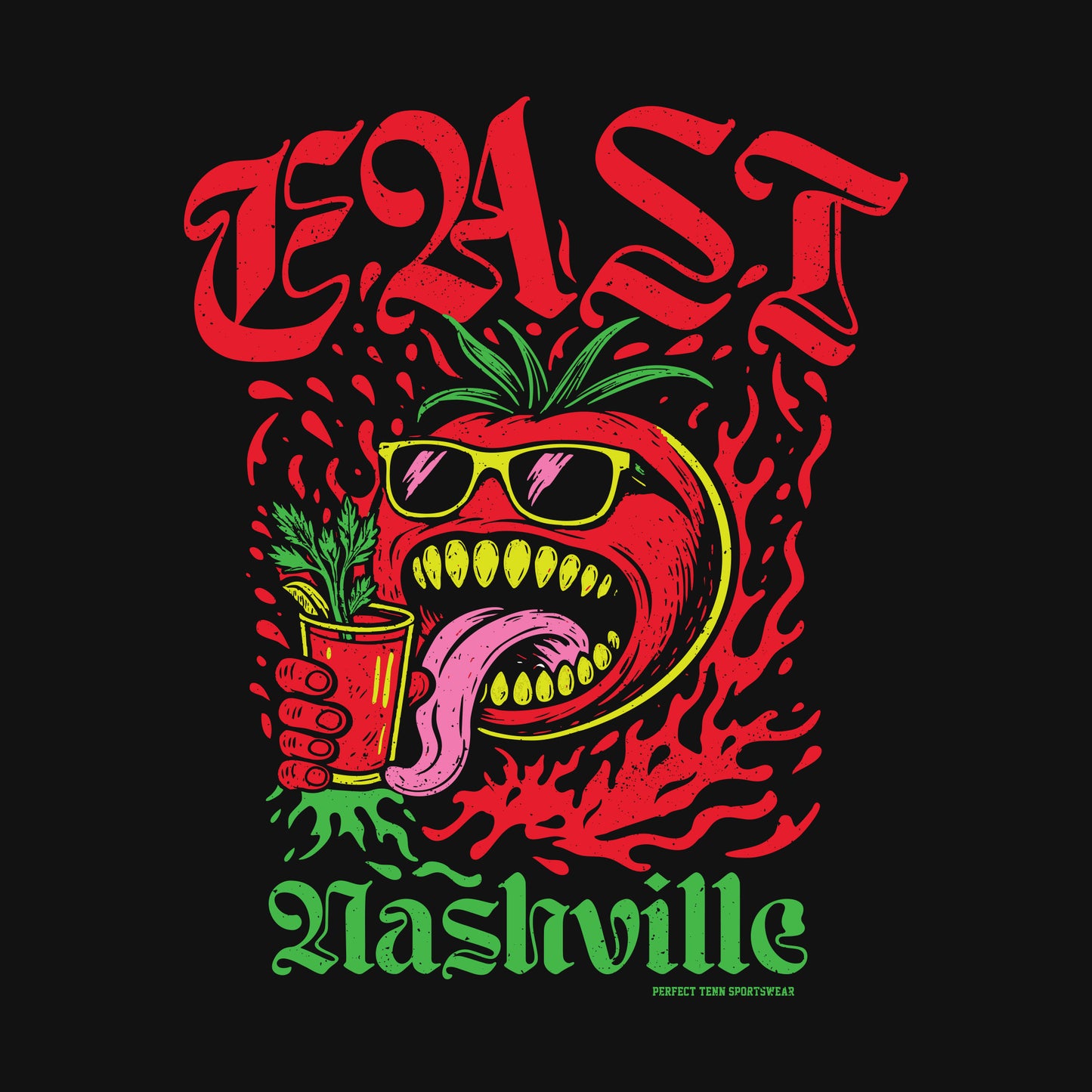 East Nashville Tomato Rocker Black Tee *PRESALE ONLY