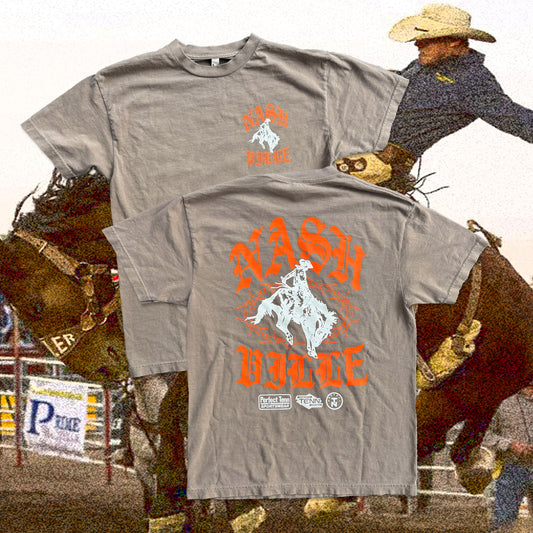 Nashville Barbed Wire Rodeo Brown Tee