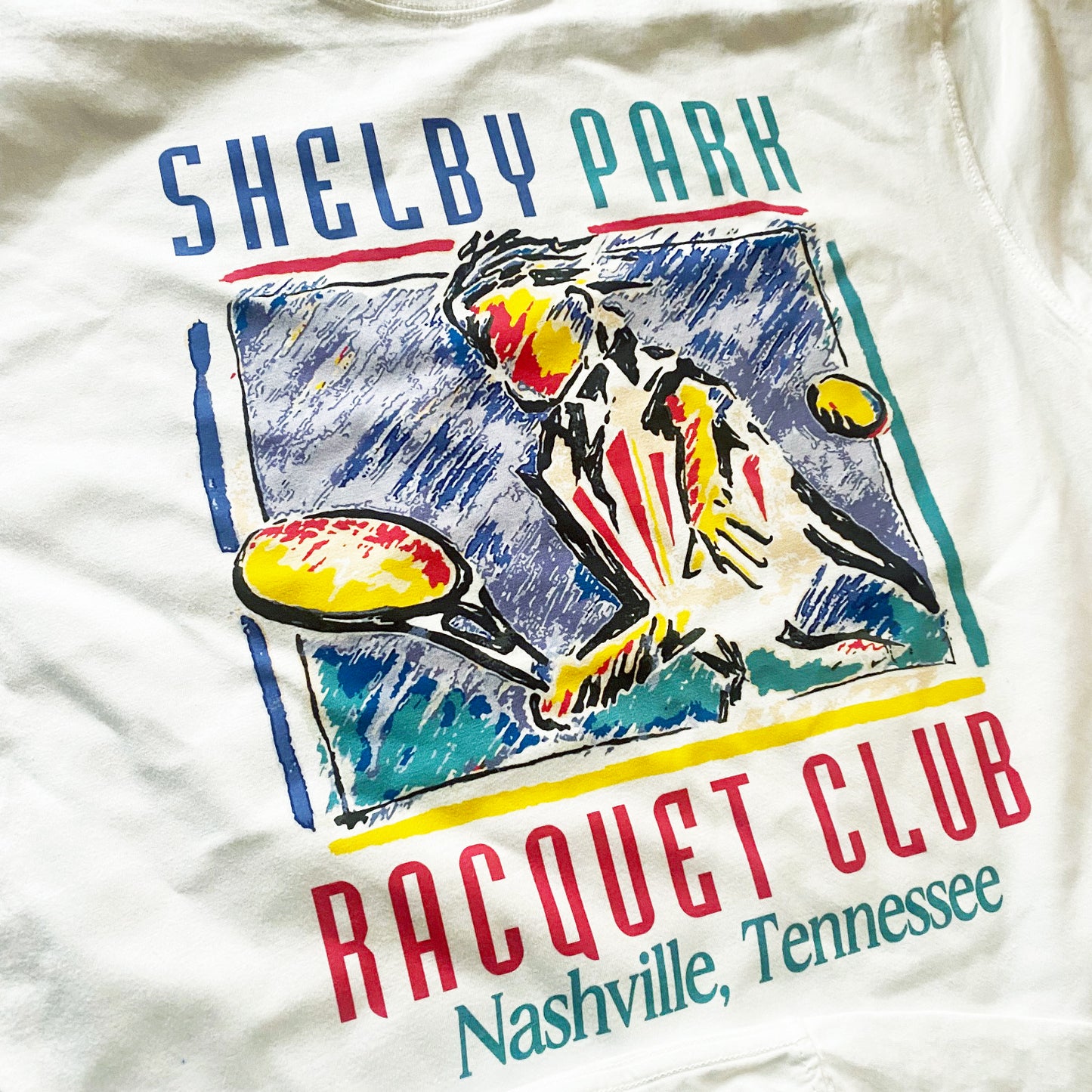 Shelby Park Racquet Club Thick White Tee