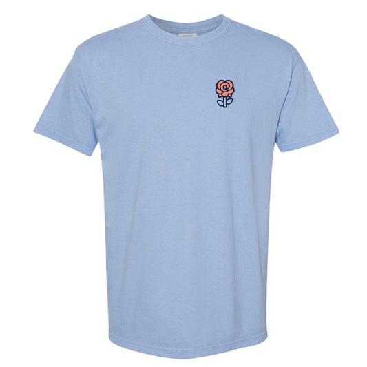 Rose Restored Light Blue Washed Denim T-shirt