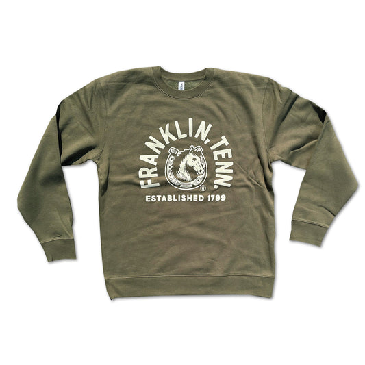 Franklin, Tenn Est. 1799 Olive Green Crewneck Sweatshirt