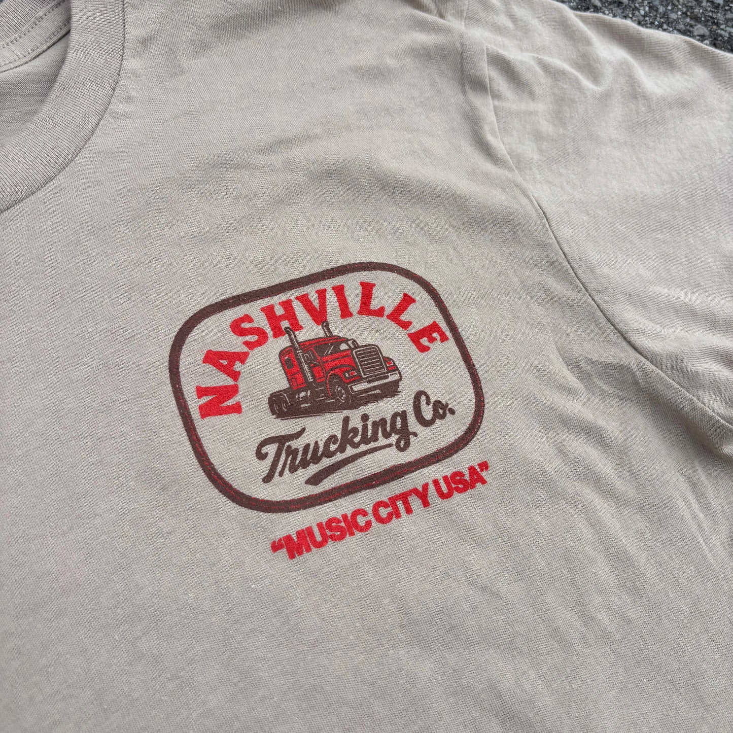 Nashville Trucking Co. Sandstone Crop Tee