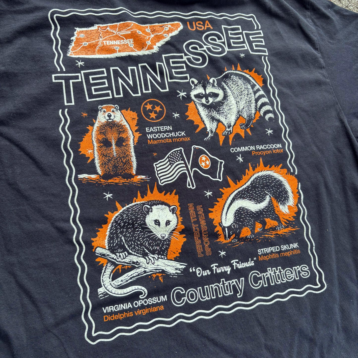 Tennessee Critters Black Tee