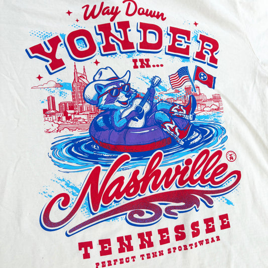 Way Down Yonder 90s Country Raccoon Ivory CROP