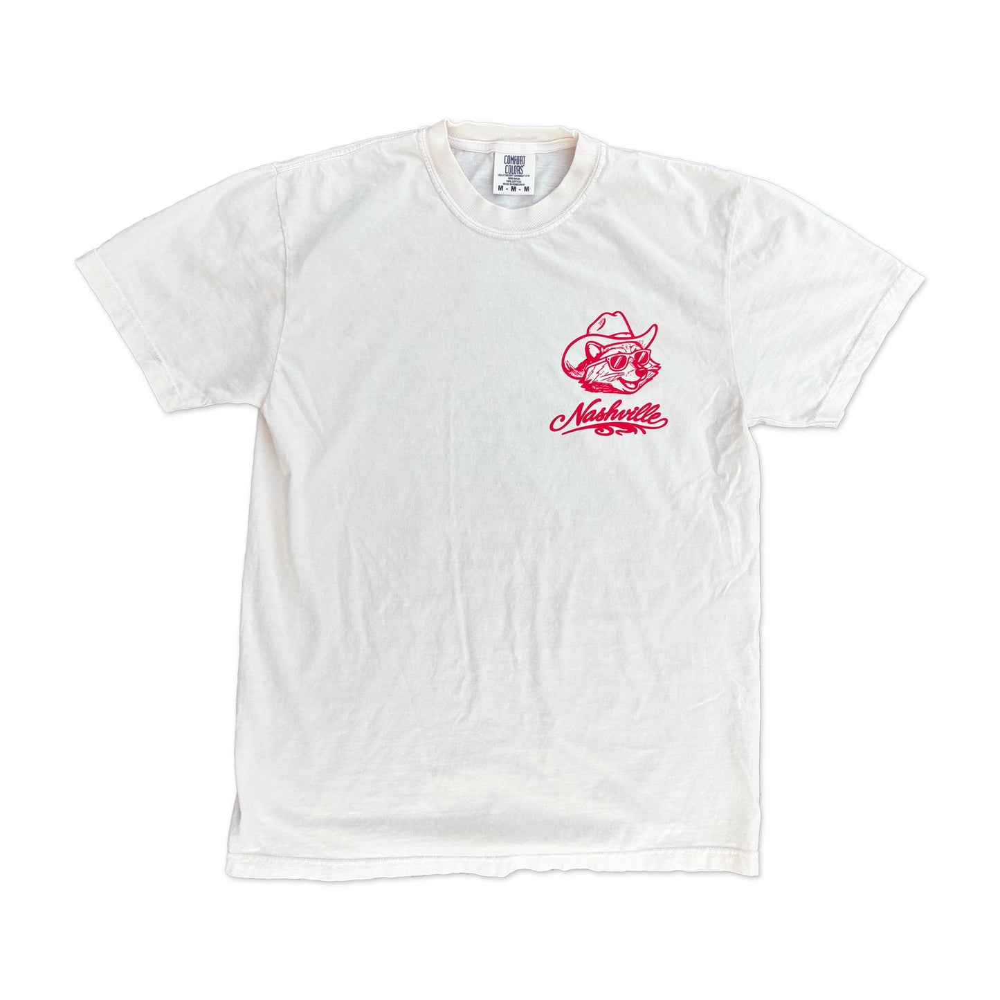 Way Down Yonder 90s Country Raccoon Ivory Tee