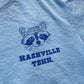 Music City Raccoon Light Blue Crop