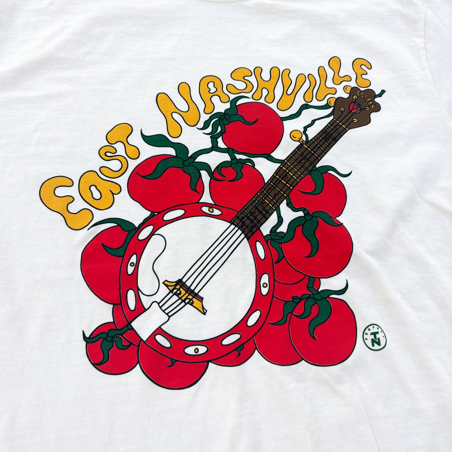 East Nashville Tomato Banjo Tee, Beige