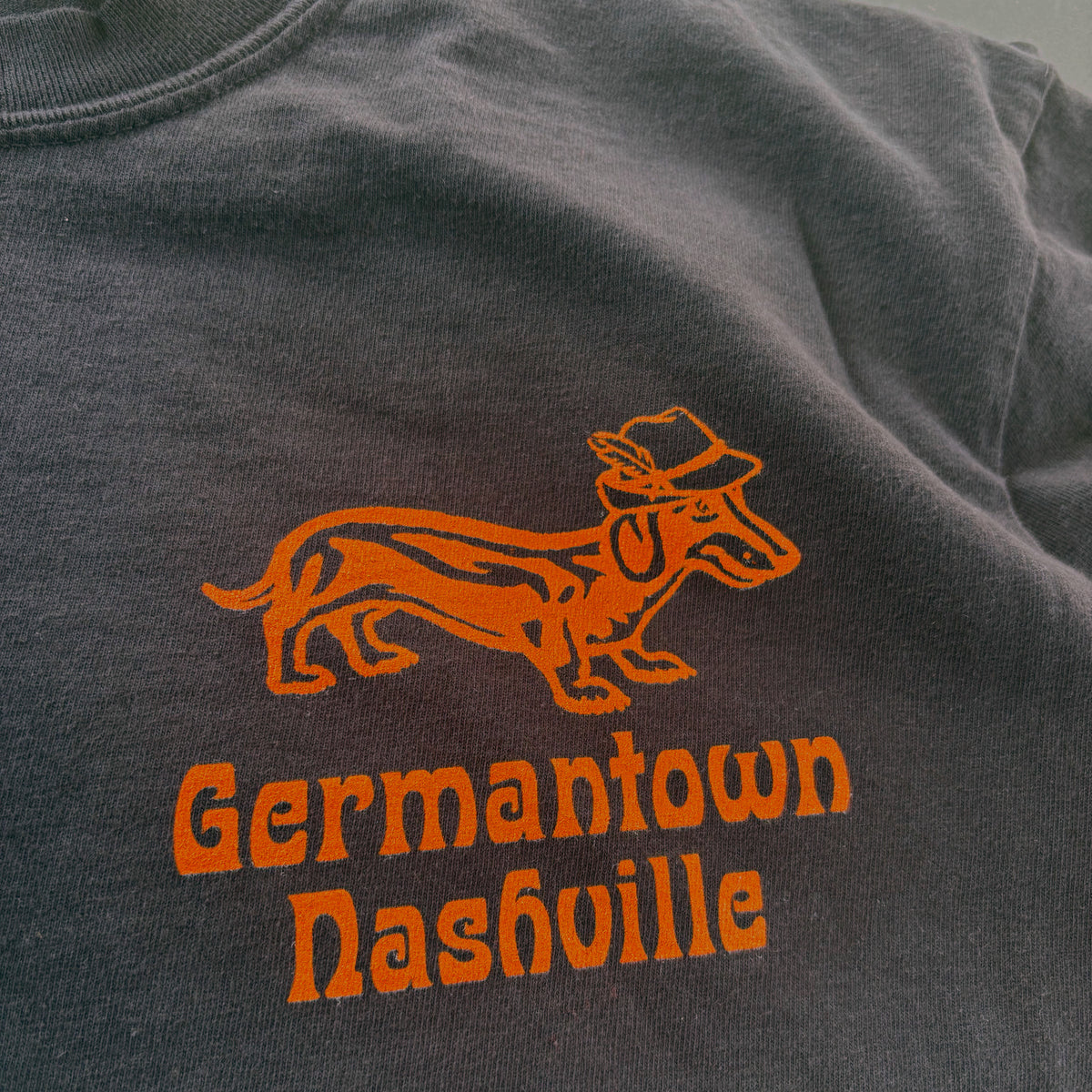 Germantown Oktoberfest Dachsund Weenie Dog Black Tee