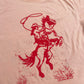 Follow Me to Nashville, Tenn Bucking Bronco Peach Boxy Tee