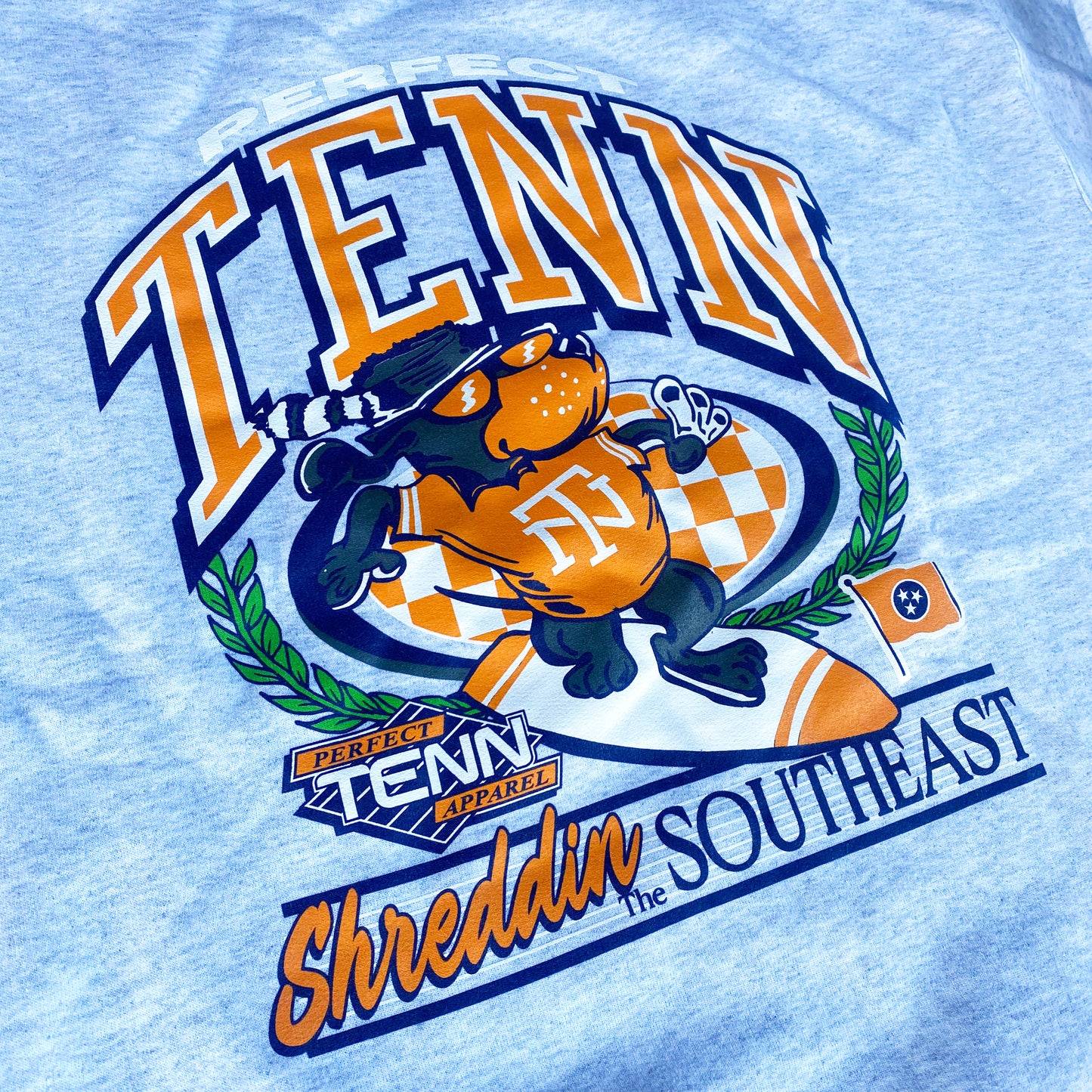 Perfect Tenn Shreddin' the Southeast Athletic Grey Crewneck Sweatshirt