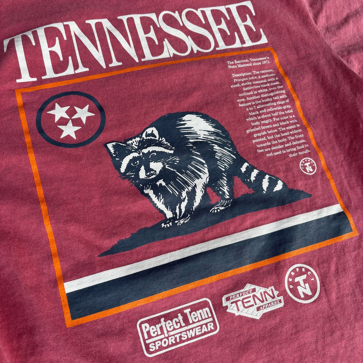 Tennessee State Flag Raccoon Tee