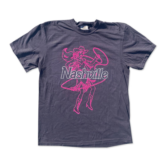 Nashville Cowgirl Faded Grey Tee