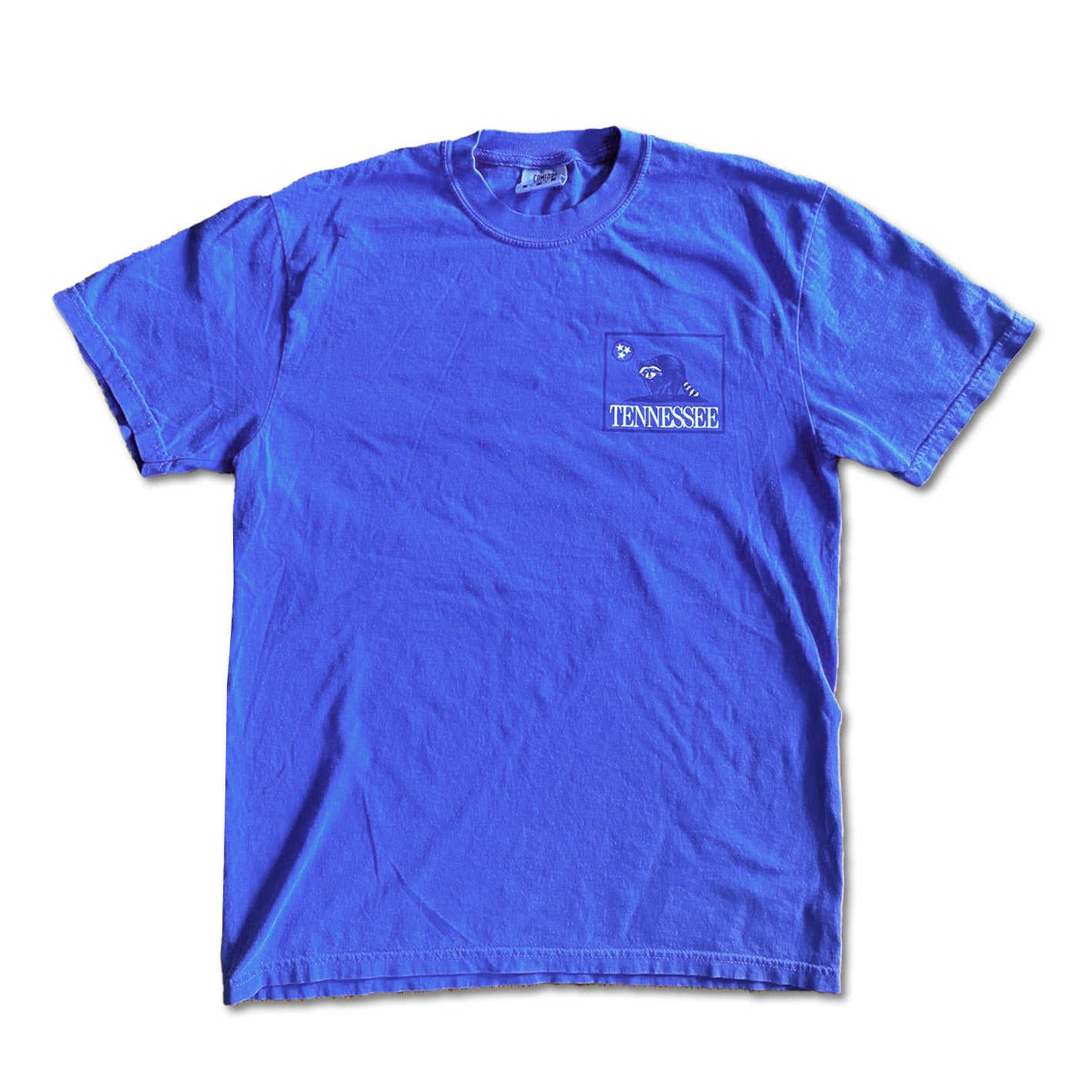 Tennessee Raccoon Flag Periwinkle Tee