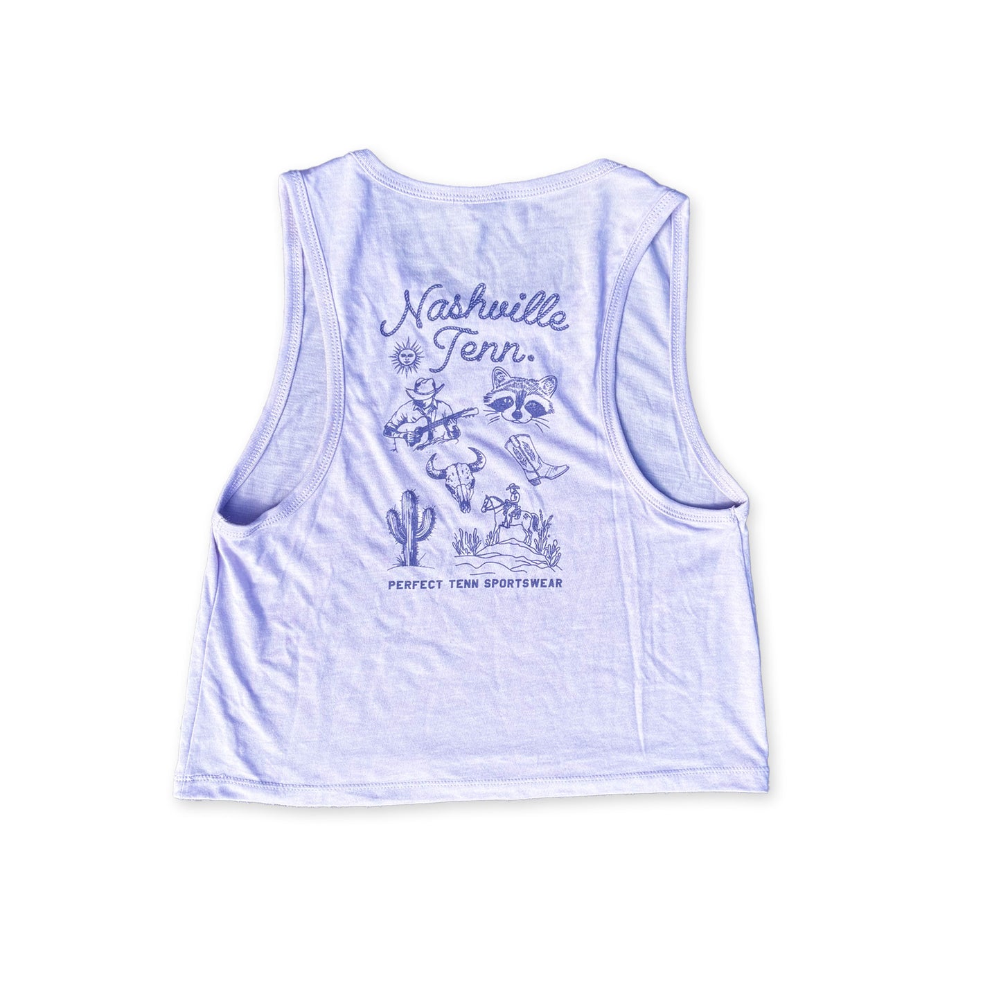 Nashville Tenn Stick N Poke Horse Lavender Ladie's Cut TANK