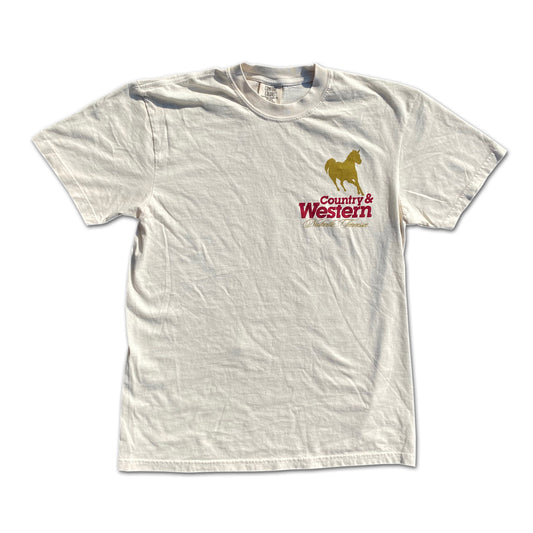 Country & Western 500 Horsepower Ivory Tee