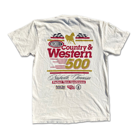 Country & Western 500 Horsepower Ivory Tee