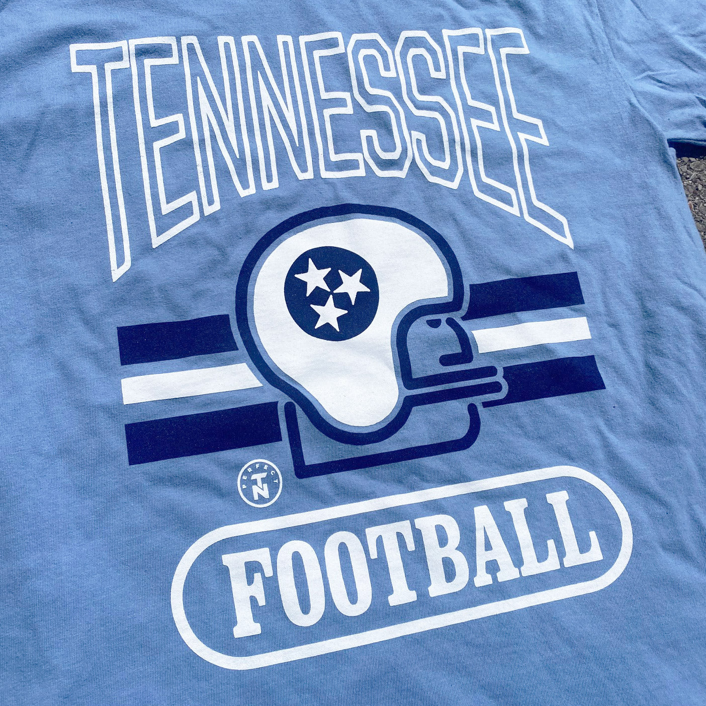 Tennessee Football Baby Blue Retro Helmet Tee – Perfect Tenn Co