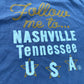 Follow Me to Nashville, Tenn Bucking Bronco Deep Blue Tee