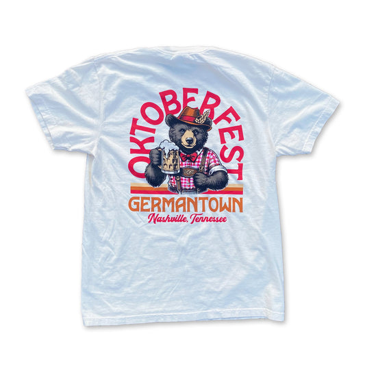 Oktoberfest Germantown, Nashville Lederhosen Bear Ivory Tee
