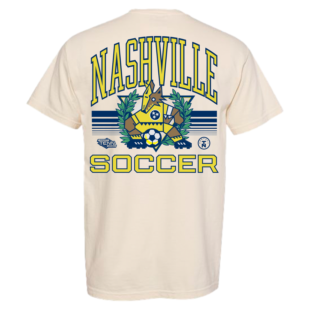Nashville Soccer 90s Coyote Mashup Ivory Tee