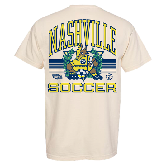 Nashville Soccer 90s Coyote Mashup Ivory Tee