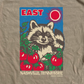 East Nashville Tomato Raccoon in the Garden Faded Brown Tee *PRESALE
