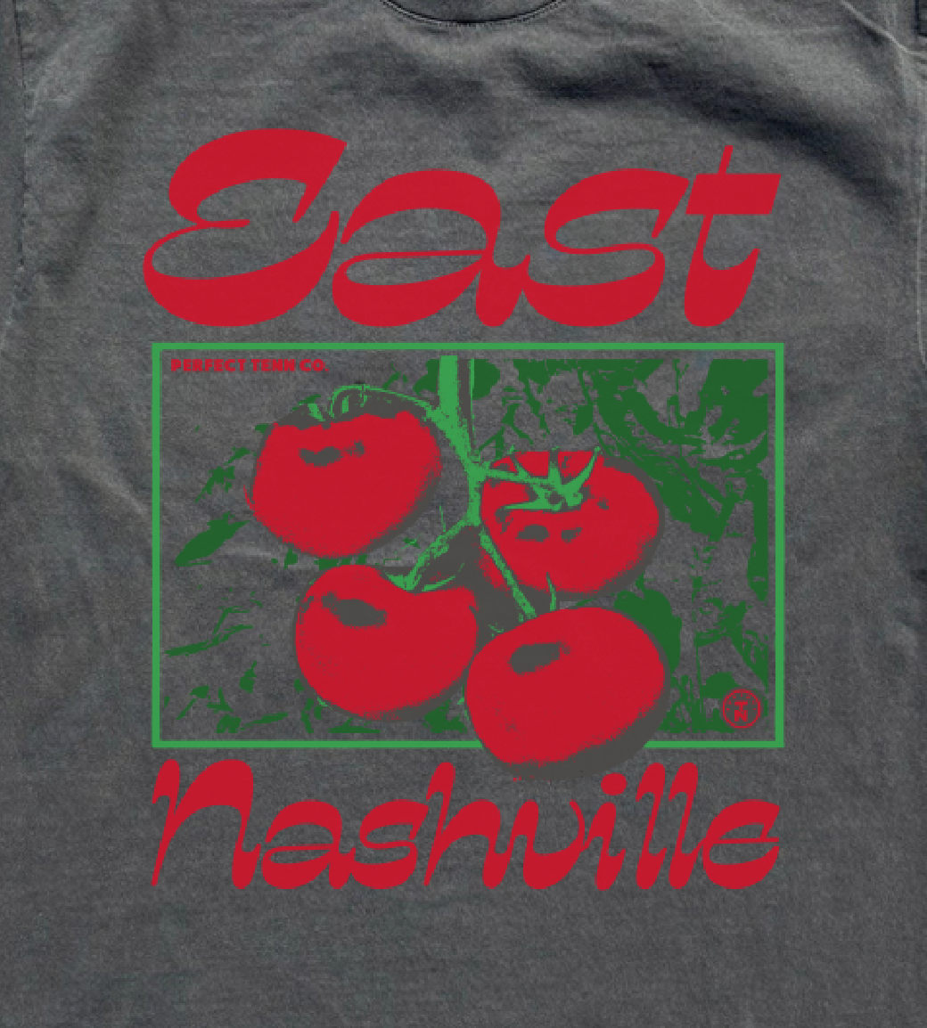 East Nashville Tomato Faded Black - On the Vine Tee *PRESALE