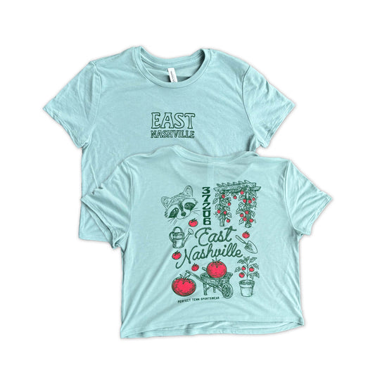 East Nashville Gardening Ladies Mint Green Crop