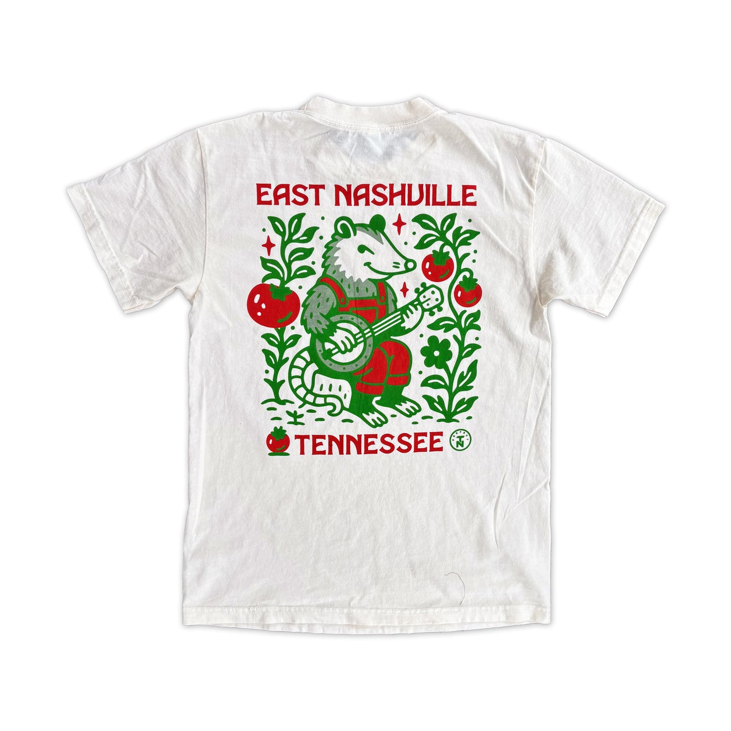 East Nashville Tomato Possum Banjo Beige Tee Festival