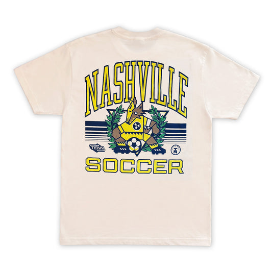 Nashville Soccer 90s Coyote Mashup Ivory Tee