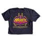 Bat Building Retro Black Crop Tee