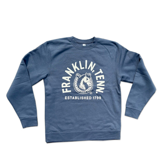 Franklin, Tenn Est. 1799 Faded Navy Crewneck Sweatshirt