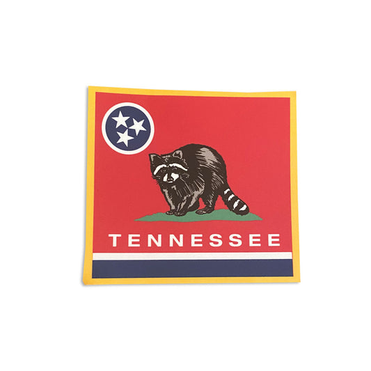 Tennesse The Raccoon State Flag Sticker