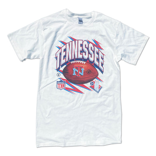 Tennessee Football "Bootleg" Front & Back Print White Tee