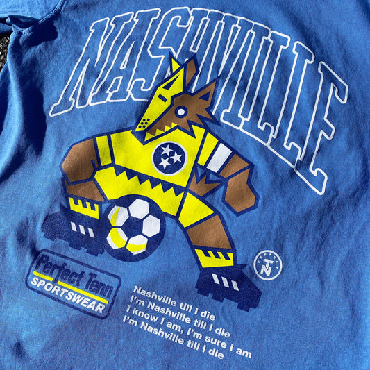 Nashville Soccer Coyote Sky Blue Fan Tee